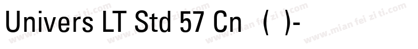 Univers LT Std 57 Cn 普通(西方)字体转换